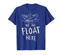 The SS Georgie Paper Boat We All Float Here Zitat T-Shirt, Herren, Königsblau, 3XL