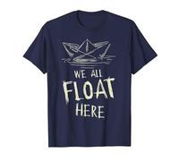The SS Georgie Paper Boat We All Float Here Zitat T-Shirt, Herren, Marineblau, 6XL