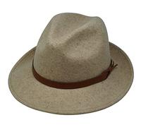 The Stoker - leichte breite Krempe - wasserabweisend - Fedora Trilby Style Filzhut, hellbeige, 60