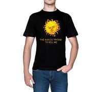 The Sun is Trying to Kill Me Schwarz Herren T-Shirt Größe XXL Black Men's Tee Size XXL