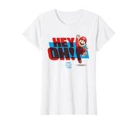 The Super Mario Bros. Movie Super Mario Hey Oh! T-Shirt, Damen, Weiß, M