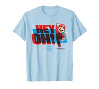 The Super Mario Bros. Movie Super Mario Hey Oh! T-Shirt, Herren, Himmelblau, M