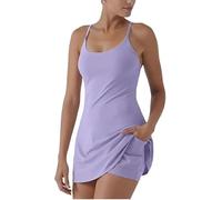The Ultimate Tummy Control Backless Active Dress, Made for Movement & Easy Bathroom Breaks,Workout ExerciseDress, Ultra-Soft, Breathable Fabric, Tennis Dress for Women Athletic Golf (Purple, XXL)