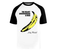 The Velvet Underground Sign Baseball T-Shirt Herren Damen Unisex Weiß Rundhals Kurze Ärmel Bio-Baumwolle Tee Men's White XL