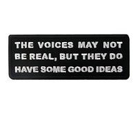 The Voice May Not Be Real Komisch Bestickter Aufnäher zum Aufbügeln/Annähen