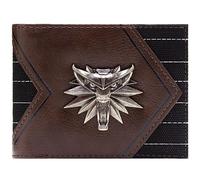 The Witcher 3 Wild Hunt Wolf-Medaillon Emblem Geldbörse/Geldbeutel Bi-Fold ID- & Kartenhalter, Braun
