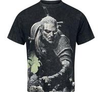 The Witcher Geralt Männer T-Shirt grau XL 100% Baumwolle Fan-Merch, Gaming