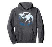 The Witcher Logo Silhouette Pullover Hoodie, Unisex für Erwachsene, Anthrazit Meliert, XL