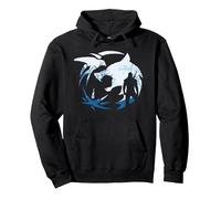 The Witcher Logo Silhouette Pullover Hoodie, Unisex für Erwachsene, Schwarz, L