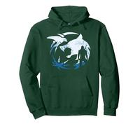 The Witcher Logo Silhouette Pullover Hoodie, Unisex für Erwachsene, Waldgrün, XL