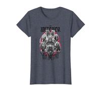 The Witcher The Wild Hunt T-Shirt, Damen, Blau Meliert, XXL