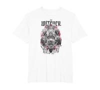 The Witcher The Wild Hunt T-Shirt, Herren Große Größen, Weiß, 6X Tall