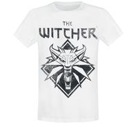 The Witcher Wolf Logo T-Shirt weiß in S