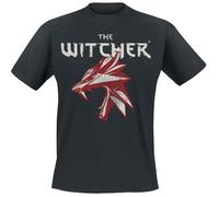 The Witcher Wolf Symbol T-Shirt schwarz in XXL