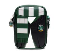 The Wizarding World of Harry Potter Umhängetasche aus veganem Leder mit verstellbaren Riemen, Harry Potter Hogwarts School Slytherin Uniform bestickt, Grün , 8.0" x 6.5"