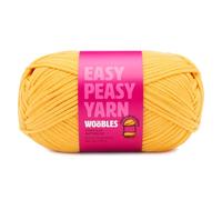 The Woobles Easy Peasy Garn, Häkeln & Strickgarn für Anfänger mit gut sichtbaren Maschen - Garn zum Häkeln - Kammgarn Medium #4 - Baumwoll-Nylon Mischung