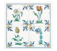 Thea Gouverneur - Kreuzstich-Set - Antike Flieen. Blumen - Leinen - 36 Count - Für Erwachsene - 485