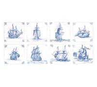 Thea Gouverneur - Kreuzstich-Set - Antike Hollndische Fliesen "Delfter Blau" - Aida - 18 Count - Für Erwachsene - 482A
