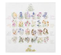 Thea Gouverneur - Kreuzstich-Set - Blumenalphabet - Aida - 16 Count - Für Erwachsene - 2025A