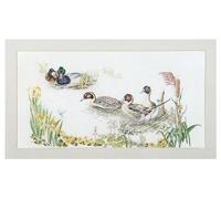 Thea Gouverneur - Kreuzstich-Set - Enten - Leinen - 36 Count - Für Erwachsene - 2064