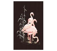 Thea Gouverneur - Kreuzstich-Set - Flamingo - Aida Schwarz - 18 Count - Für Erwachsene - 1070.05