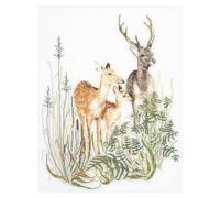 Thea Gouverneur - Kreuzstich-Set - Hirschfamilie - Aida - 16 Count - Für Erwachsene - 938A