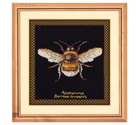 Thea Gouverneur - Kreuzstich-Set - Hummel - Aida Schwarz - 18 Count - Für Erwachsene - 3018.05