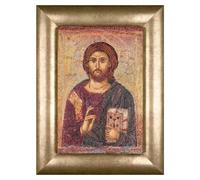 Thea Gouverneur ? Kreuzstich-Set mit Zahlmuster ? Ikone Christus Pantokrator ? Aida ? 18-fadig ? Stickset fur Erwachsene ? DMC-Stickgarne und and