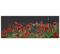 Thea Gouverneur - Kreuzstich-Set - Mohnblumen - Aida Schwarz - 18 Count - Für Erwachsene - 546.05