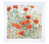 Thea Gouverneur - Kreuzstich-Set - Orange Mohnblumen - Aida - 16 Count - Für Erwachsene - 2062A