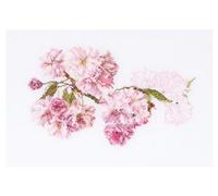 Thea Gouverneur - Kreuzstich-Set - Prunusblüte - Leinen - 36 Count - Für Erwachsene - 512