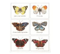 Thea Gouverneur - Kreuzstich-Set - Schmetterlinge - Leinen - 32 Count - Für Erwachsene - 2037
