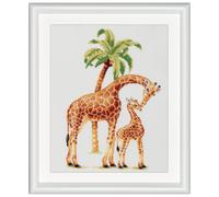 Thea Gouverneur Seit 1959 niederlndische Stitch -Brder - gezhltes Kreuzstich -Kit - DSB003A - Safari Giraffe - White Aida - 15 x 9,8 Zoll - St