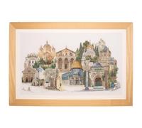 Thea Gouverneur - Zhler Cross Stitch Kit - Jerusalem Israel - Aida - 18 Count - Sticks -Kit fr Erwachsene - DMC Stickwsche und andere Cross -S