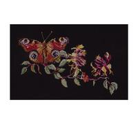 Thea Gouverneur - Zhler Cross Stitch -Kit - Schmetterlings -Honeysimple - Aida Black - 18 Count - Stickkit fr Erwachsene - DMC -Stickwsche und