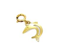 TheCharmWorks 9 Karat (375) Gold Delfin Charm Anhänger zum Anklipsen