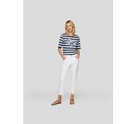 Print-Shirt RABE "T-Shirt", Damen, Gr. 42, blau (dunkelblau), 50%Baumwolle, 50%Viskose, tailliert, Shirts (61828433-42) dunkelblau