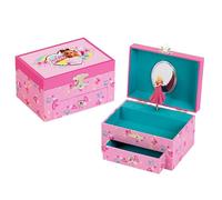 Theo Klein 3624 Barbie Schmuckschatulle mit Spieluhr, Bezaubernde Melodie, Mit Fach und Schublade für Barbie-Utensilien, Spielzeug für Kinder ab 3 Jahren