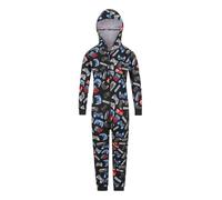 ThePyjamaFactory Jungen Gamer Videospiel-Controller-Gaming-Schlafanzug, Schwarz / Blau, blau, 12-13 Years