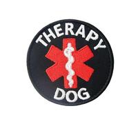 Therapie Hund Patch, Lustige Meme Moral Patches, Moral Patch, Militär Patch, Medizinischer Pflegedienst Hund Patch, Haken und Schlaufe, bestickter Patch für taktische Rucksäcke, Kleidung, Jeans, Hüte,