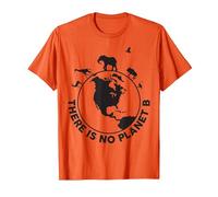 There is No Planet B Save Animals T-Shirt T-Shirt, Herren, Orange, 3XL