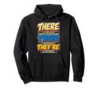 There Their They're Funny Grammar English Teacher Humor Pullover Hoodie