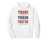 There Their They're Funny Grammar English Teacher Humor Pullover Hoodie