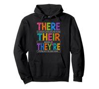There Their They're Funny Grammar English Teacher Humor Pullover Hoodie