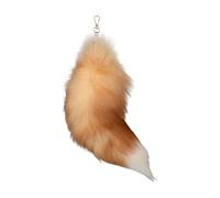 Therian Tail Fuchsschwanz Anhänger Fell Schwanz Keychain 40cm Extra Groß Fuchs Schlüsselanhänger Tasche Zusätze Auto Schlüsselketten Anhänger Weich Flaumig Fox Tail Handtasche Dekoration