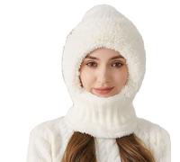 Thermal Scarf Hat - Windproof Knit Thermal Scarf Hat With Masque Beanie, Warm Neck And Head Cover For Women Men, Perfect For Winter, Snow, Running, Cycling, And Christmas