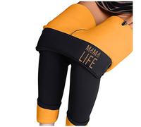 Thermo Leggings Damen mit Gefüttert Warm Winter-Farben-warme Feste Taillen-Hosen-Herbst-Trainings-Hose-Ausgangs-elastische Frauen-Hosen Super Dicke Winterleggings Winter Fleece Strumpfhose (B, M)