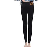 Thermo Leggings Damen Winter Fleece Gefütterte Thermoleggins Lang High Waist Warme Winterleggins Lammsamt Jogginghose Thermohosen mit Verdickte Plüsch Gefüttert Thermo Super Dicke Strumpfhose F028