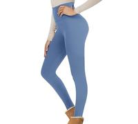 Thermo Leggings Damen Winter Strumpfhosen Hose Warm Winter Bauchweg Unterhose Hohe Taille Jogginghose High Waist Leggins Strumpfhosen Für Damen Lounge Damen Sportleggings Schlafanzughosen(Hellblau,M)