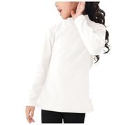 Thermo Rollkragenshirt für Kinder 2-14 Jahre, Mikrofleece Rollkragenpullover Warmes Unterhemd Rollkragen Unisex Rollkragenpulli Fleece Oberteil Thermo Langarmshirt Kinder Thermounterwäsche Winter